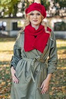 Vivisence Béret Femme Hiver Épais Et Chaud Idéal Pour Les Journées Froides 7007, rouge