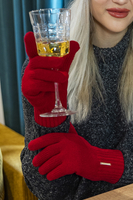 Vivisence Women's Gloves Winter Soft And Warm Ideal For Cold Weather 7202, red