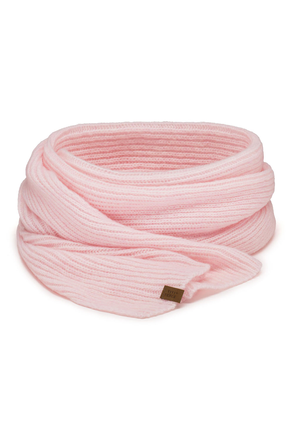 Vivisence Women Winter Scarf Merino Wool Soft Knit Cozy Warmth Everyday Comfort, Pink