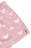 Vivisence Women Pyjama Set V Neck Short Sleeve Cotton Jersey Comfort Sleep, light pink