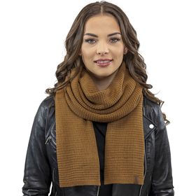 Vivisence Knitted Scarf For Women Wide Warm Soft Elegant Sporty Winter 7041S, brown