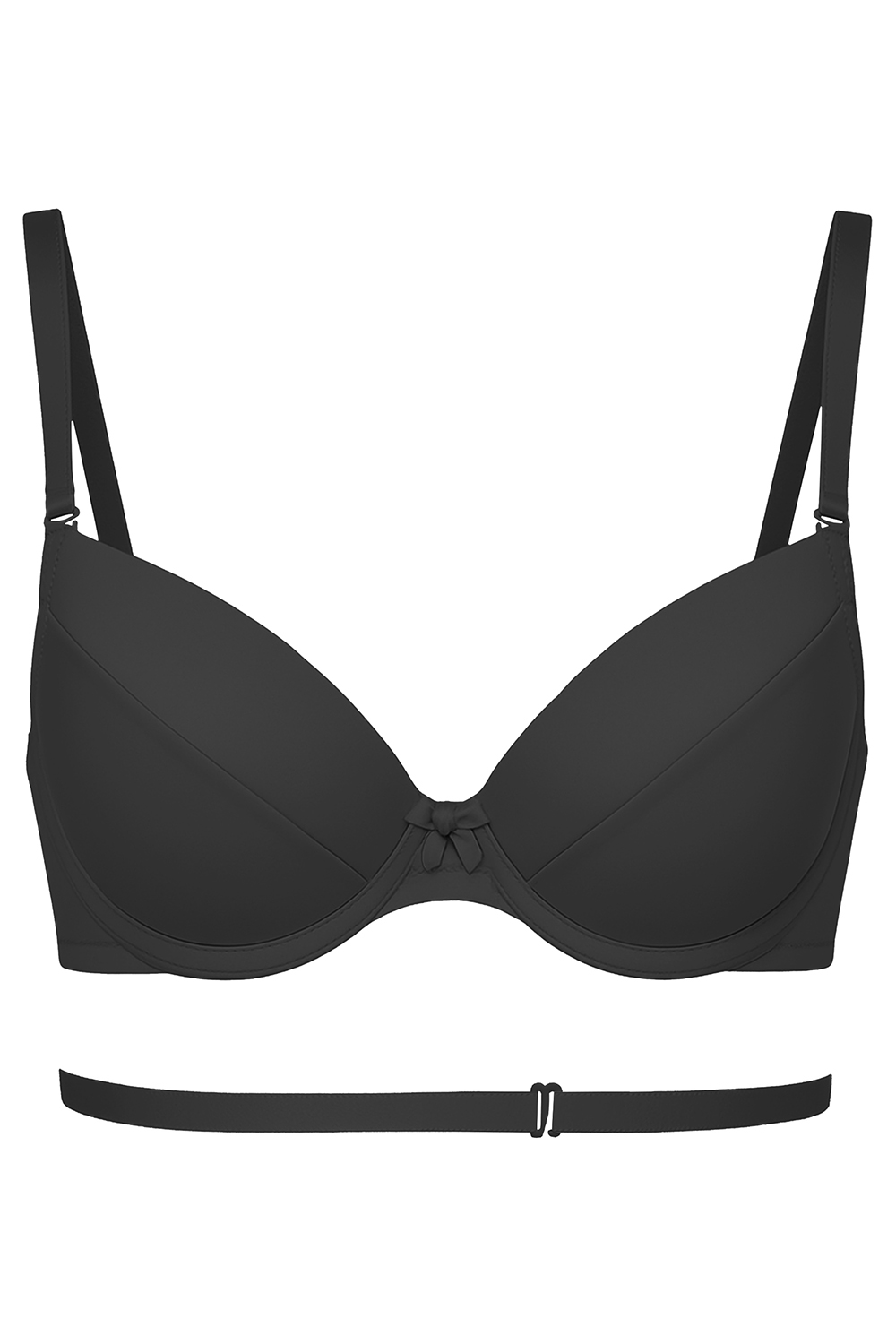 Vivisence Kate 1011 underwired push-up bra with inserts backless strapless smooth multiposition - made in EU, black