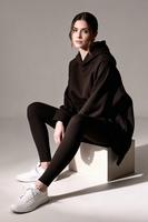 Vivisence Femme Sweat À Capuche Coton Élasthanne Confort Quotidien Douceur, marron