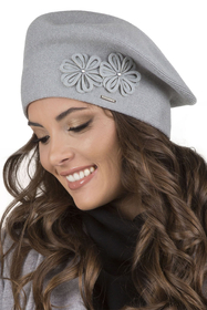 Vivisence Warm Thick Winter Beret For Women Ideal For Cold Days 7007, light grey