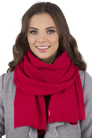 Vivisence Elegant Women's Winter Set Classic Beret And Matching Wool Scarf Made From Warm And Soft Fabric Ideal For Cold Winter And Autumn Weather, red