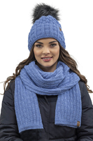 VIVISENCE Damen Winter Schal Wärmt Schenkt Komfort für Kalte Wintertage 7015S, Denim
