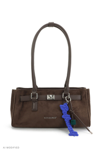 Vivisence T0040 Sac à bandoulière polyester femme, sac pratique quotidien, brun