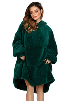 Vivisence Sweat à Capuche Couverture Ultra Doux Poche Frontale Pratique Chaud et Confortable Sweat Couverture Oversize Matériau Chaleureux Idéal Pour L’Hiver, vert