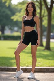 Vivisence Cycling Shorts for Women High-Waisted Biker Shorts Elastic Waistband Non-See-Through Fabric Breathable Design for Sports and Daily Wear,