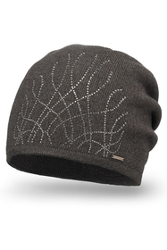 Vivisence Bonnet Femme Coupe Classique Douillet Et Chaud En Laine 7011, gris foncé