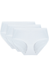 Vivisence smooth women's 3-pack briefs 4013, white