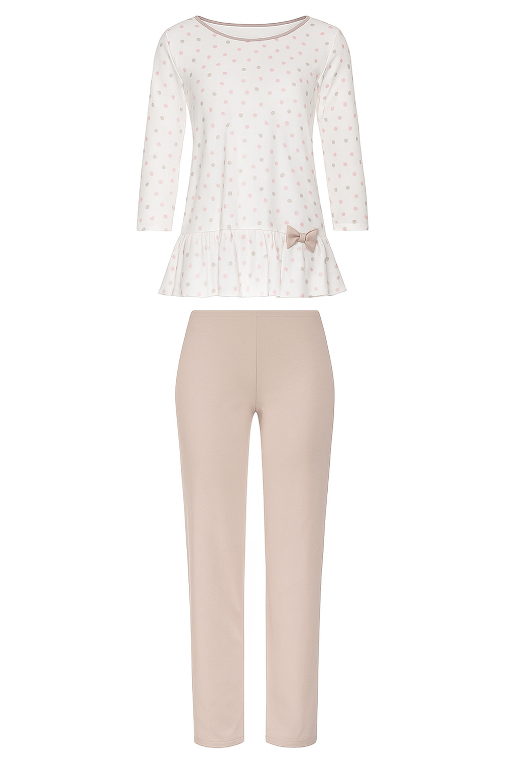 Vivisence Two-piece female pyjama set 2033, ecru/beige