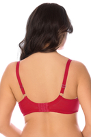 Vivisence Soutien Gorge Femme Semi-Rembourré En Dentelle Galbe Et Maintien, rouge