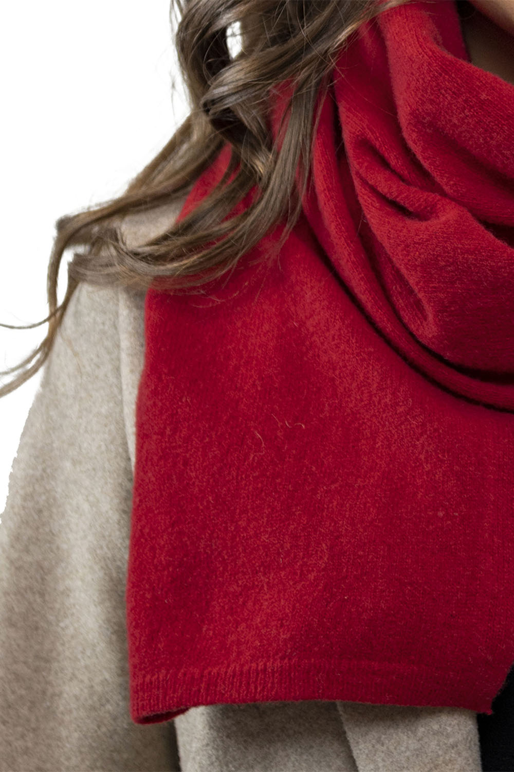 Vivisence Écharpe Femme Hiver Chaude Et Confortable Pour Les Journées Froides 7101, rouge
