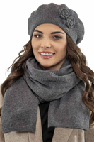 Vivisence Béret En Laine Femme Protection Thermique Pour Les Jours Froids 7037, gris foncé