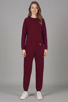 Vivisence Damen Trainingsanzug Baumwolle Bündchen Taschen Alltag Komfort 9204,