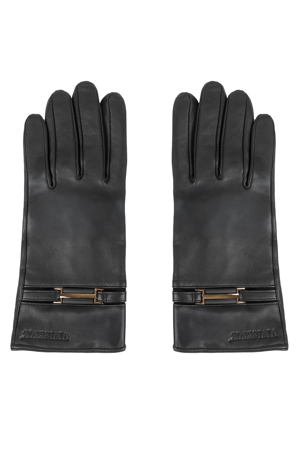 Vivisence Femme Gants En Cuir Hiver Doublure Laine Chaleur Et Confort, noir