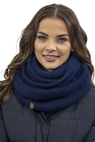 Vivisence Knitted Loop Scarf Double Folded Warm Ideal For Winter 7103, dark blue