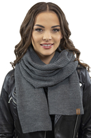 Vivisence Women's Winter Scarf Warm Comfortable For Cold Days 7042S, dark grey