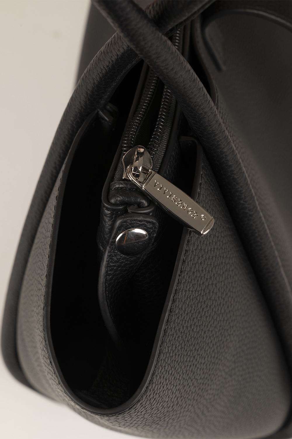 Vivisence Women’s Shoulder Bag, Structured Tote Handbag with Magnetic Flap, Everyday Faux Leather Shopper with Inner Pouch for Work, Office and Daily Use, black