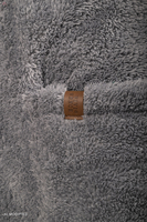 Vivisence Damen Bademantel Polyester mit Kapuze Morgenmantel, Grau