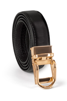 Vivisence Damen Ledergürtel Gürtel Echtleder goldene Schnalle Modischer P0005, Schwarz