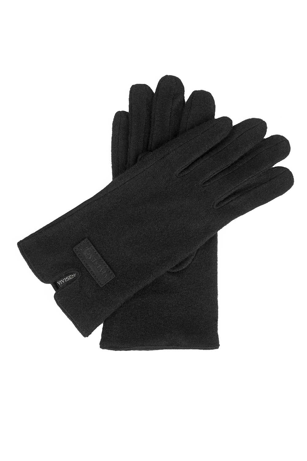 Vivisence Femme Gants Hiver En Laine Naturelle Chaleur Douce Confort Quotidien, noir