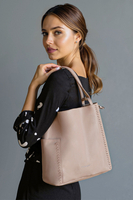 Vivisence Women's Handbag Adjustable Shoulder Strap Everyday Comfort, Beige