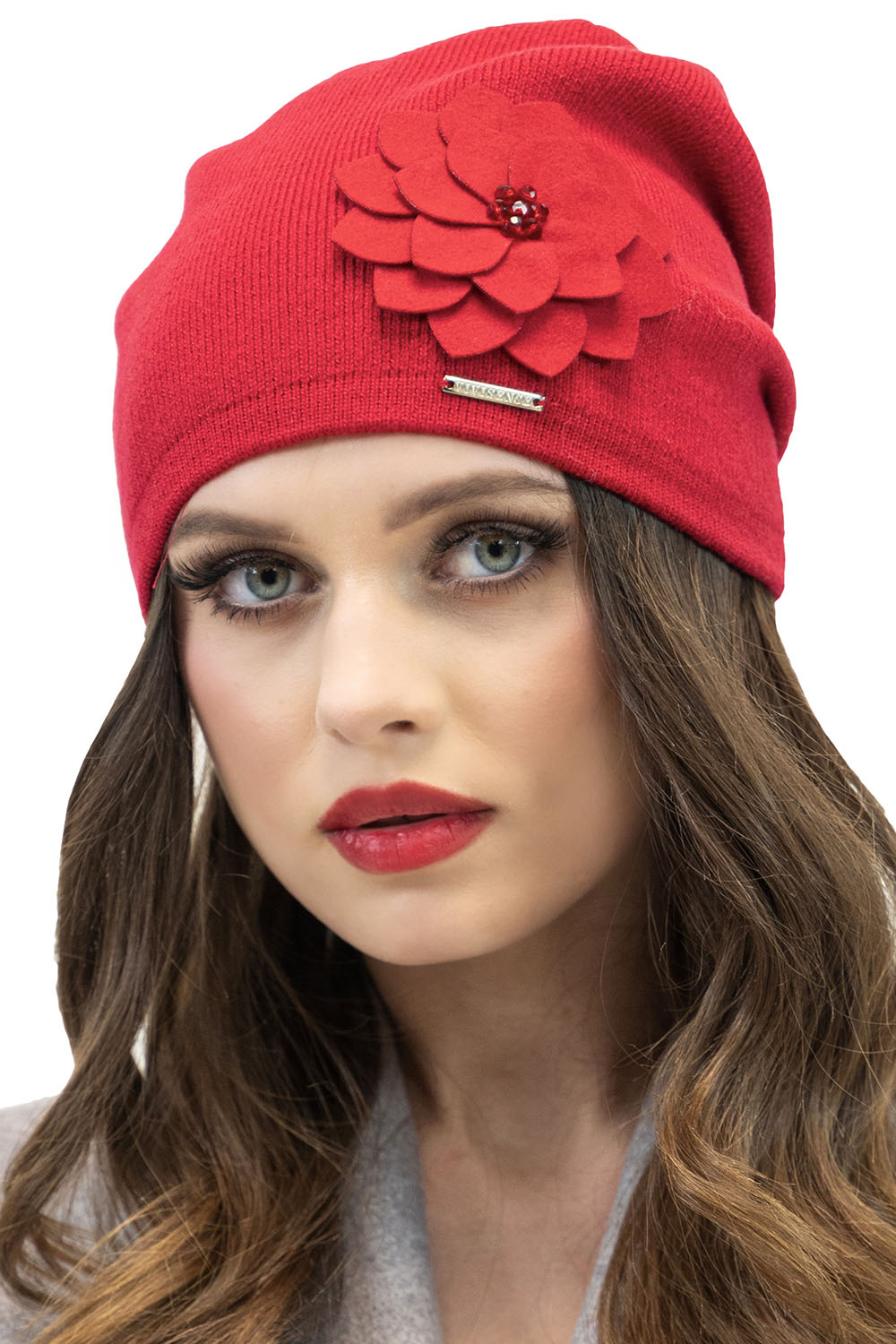 Vivisence Bonnet Et Écharpe Femme Pour L'automne et L'hiver Ensemble Chaud En Laine Avec Doublure Antistatique Pour Les Froids Jours Et Les Activités En Plein Air 7010Kmpl, rouge