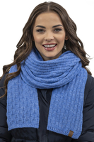 Vivisence Écharpe Femme Hiver Douce Et Chaude Pour Les Journées Froides 7015S, bleu denim