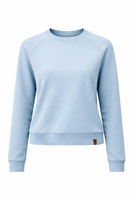 Vivisence Women Crewneck Sweatshirt Soft Knit Pullover Everyday Comfort, sky blue