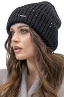 Vivisence Damen Mütze Winter Klassischen Strickmütze Stil Perfekte Passform 7088, schwarz