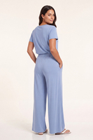 Vivisence ensemble détente viscose pyjama femme tenue d'intérieur, bleu