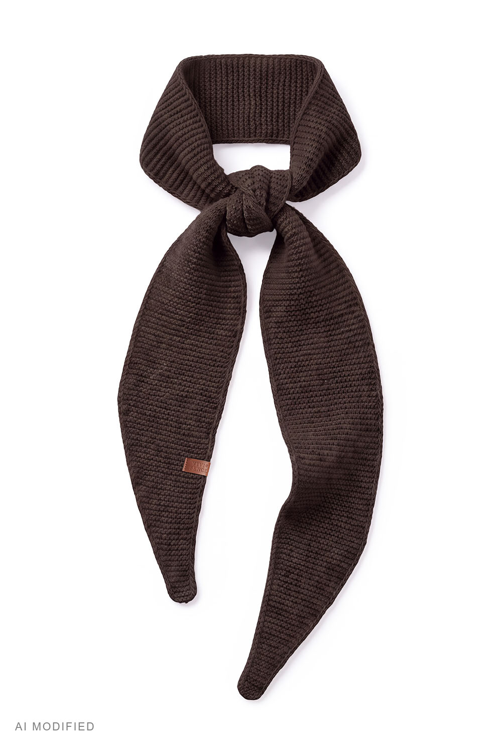 Vivisence women's wool scarf versatile ties comfort cold days, brown