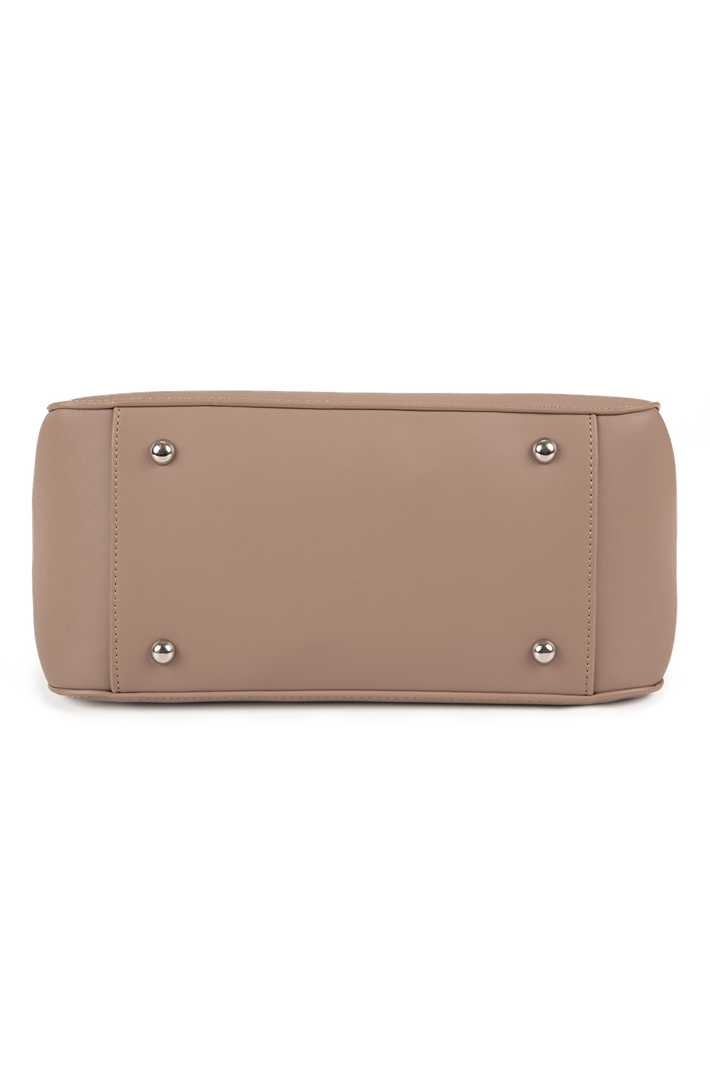 Vivisence Damen Schultertasche mit Reißverschluss für Alltag Pflegeleicht, Dunkelbeige