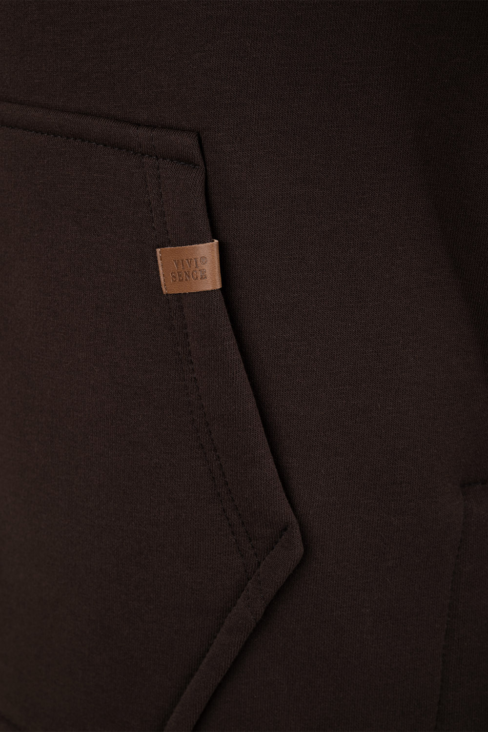 Vivisence Femme Sweat À Capuche Coton Élasthanne Confort Quotidien Douceur, marron