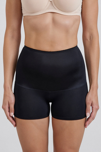 Vivisence Damen Shapewear Unterhose Baumwolle Hoher Bund 4102, Schwarz