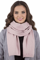 Vivisence Elegant Women's Winter Set Classic Beret And Matching Wool Scarf Made From Warm And Soft Fabric Ideal For Cold Winter And Autumn Weather, light pink