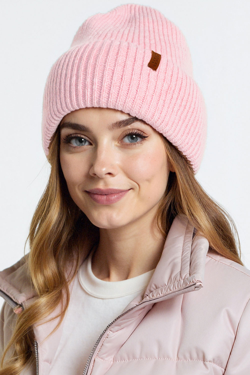 Vivisence Femme Ensemble Bonnet Echarpe Hiver Laine Merinos Douce Chaleur, rose