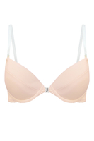 Vivisence Push Up BH Damen Silikonträger Rückenfrei Formbügel Frontverschluss 1012/1, beige