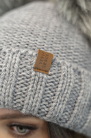 Vivisence Damen Bommelmütze Winter Zwei Bommel Wärmendem Garn Antistatischer 70106, hellgrau