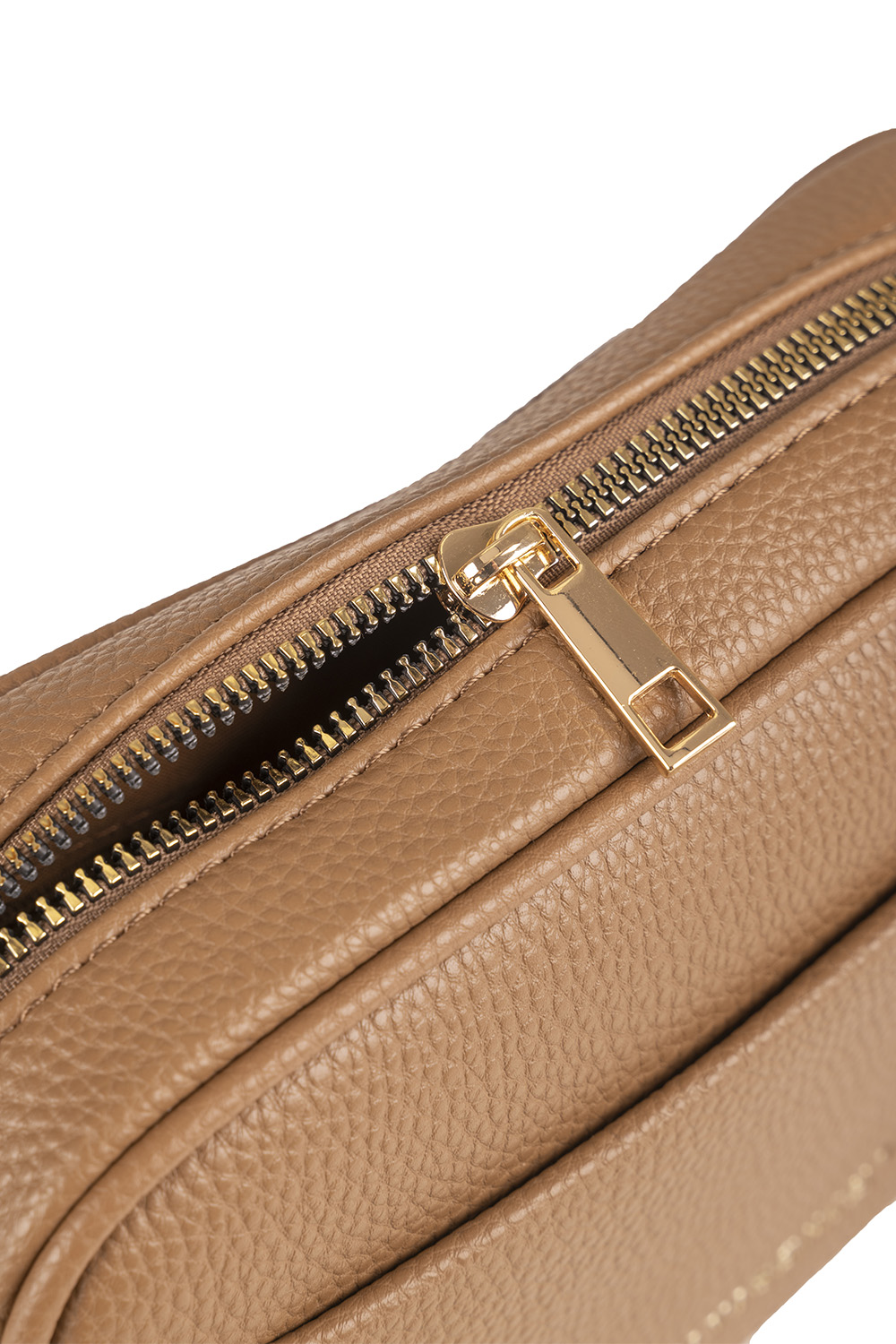 Vivisence Damen Schultertasche mit Reißverschluss Verstellbarer Riemen, Braun