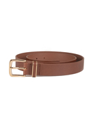 Vivisence Ceinture Femme Boucle Dorée 3 cm Universelle Élégance Quotidienne P0001, marron