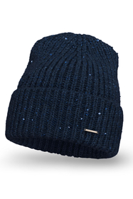 Vivisence Women's Winter Hat Classic Knit Style Perfect Fit 7088, dark blue