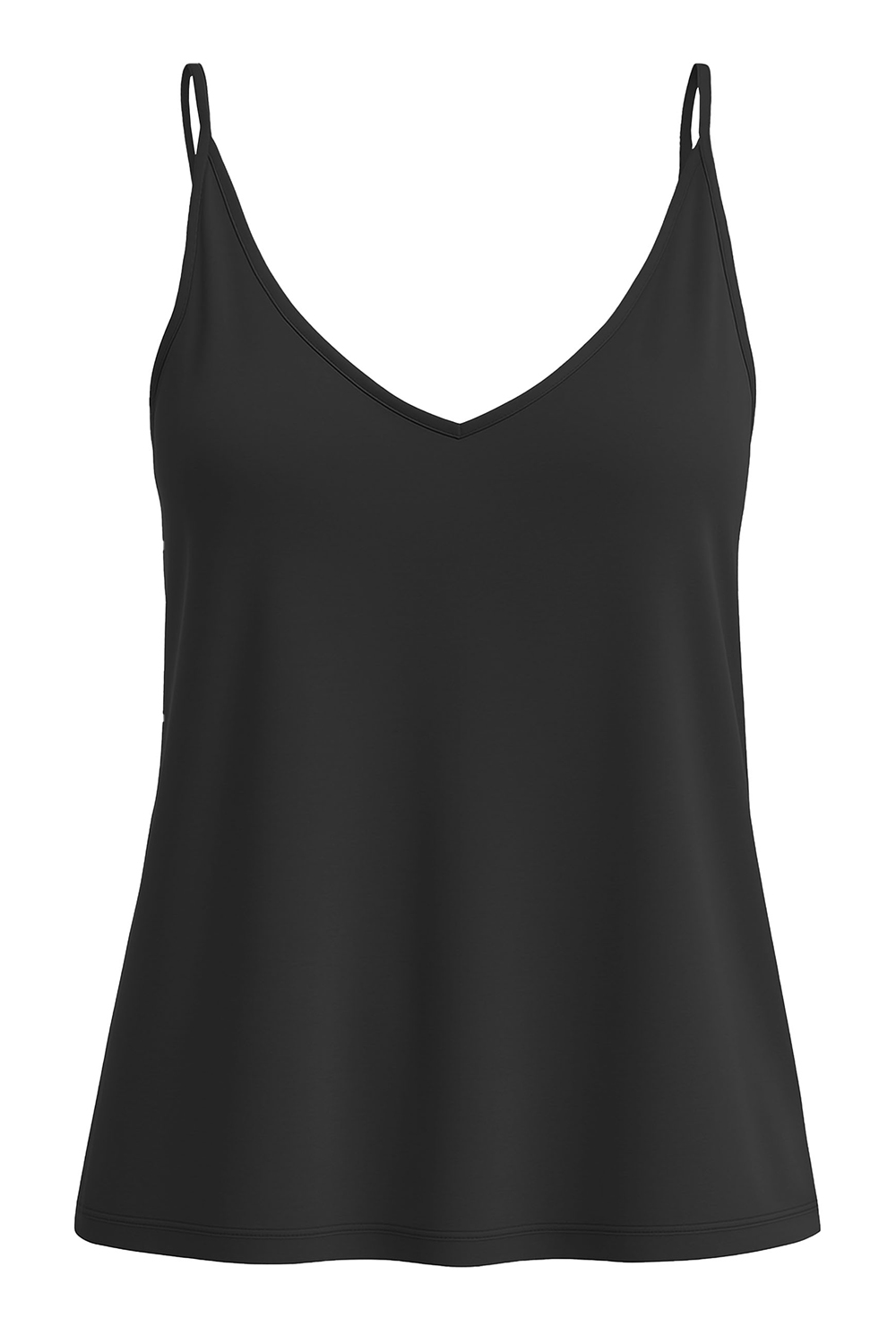 Vivisence Damen Pyjama Oberteil Viskose mit Trägern Perfekt Für Nacht 2200, Schwarz