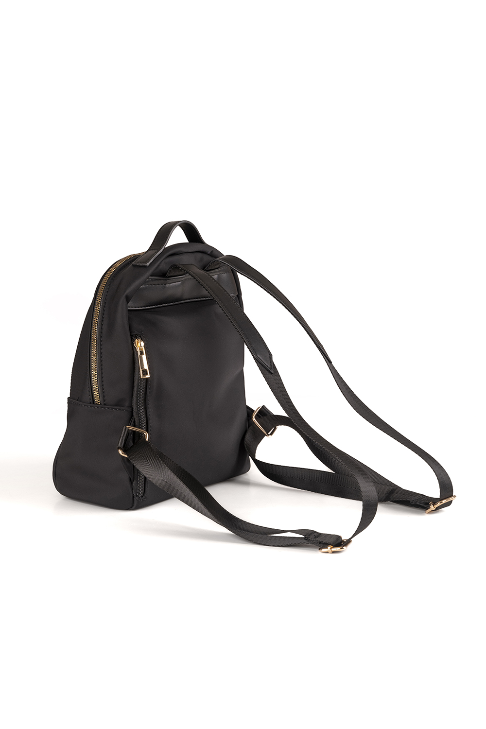 Vivisence Sac À Dos Femme Nylon Compartiments Multiples Poche Discrète, noir