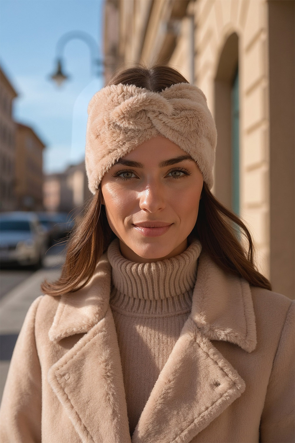 Vivisence Damen Stirnband Weiche Wärmt An Kalten Tagen, Beige