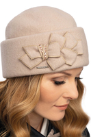 Vivisence Damen Mütze Winter Toque Wolle Handgefertigte Herbst Warme 7059, beige