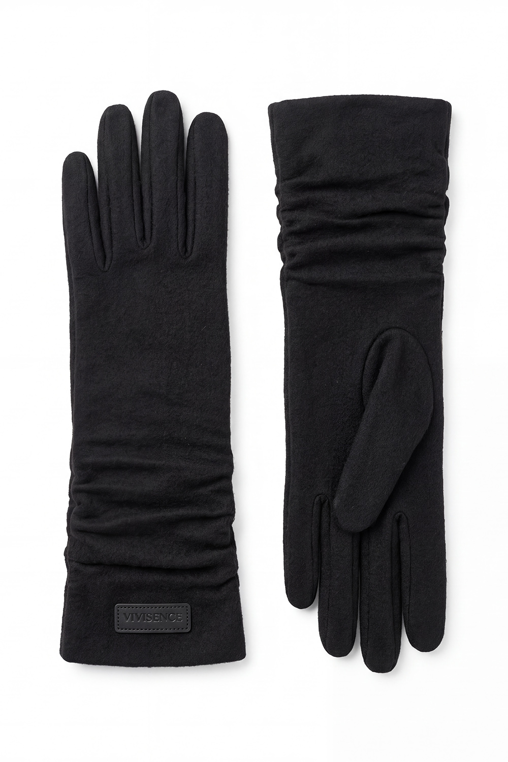 Vivisence 7226 Handschuhe Gestrickte Handschuhe, schwarz