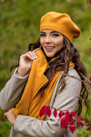 Vivisence Women's Winter Scarf Knitted Warm Comfortable For Cold Days 7102, honey